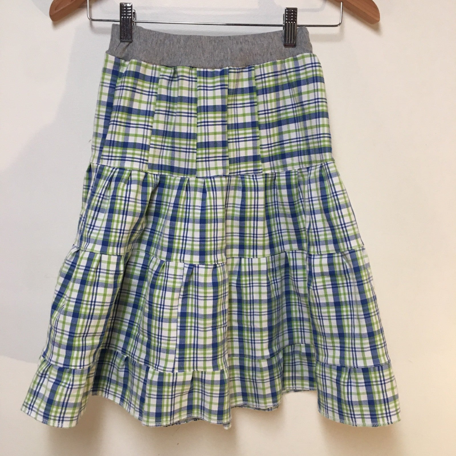 Midi Cotton Plaid Skirt (6-7)