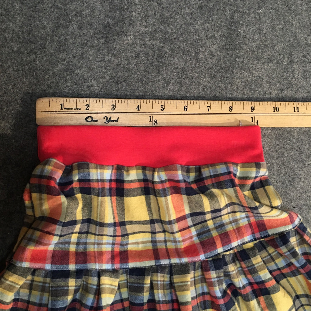 Midi Cotton Plaid Skirt (2)