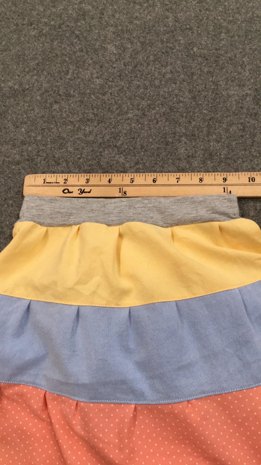 Midi Cotton Colorblock Skirt (4)