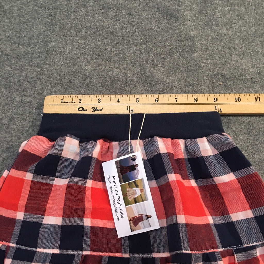 Midi Flannel Plaid Skirt (2-3)