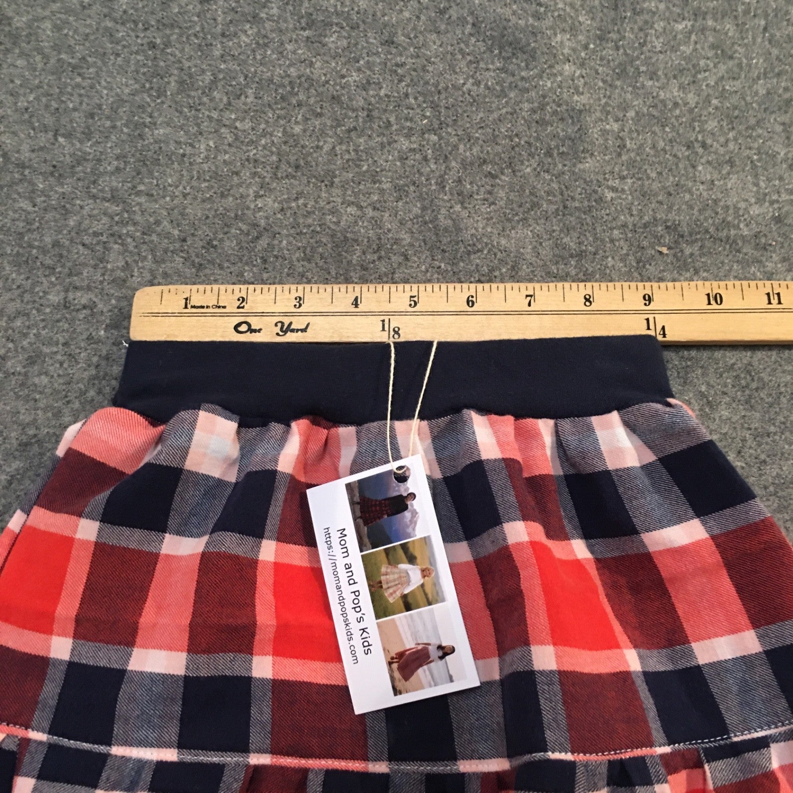 Midi Flannel Plaid Skirt (2-3)