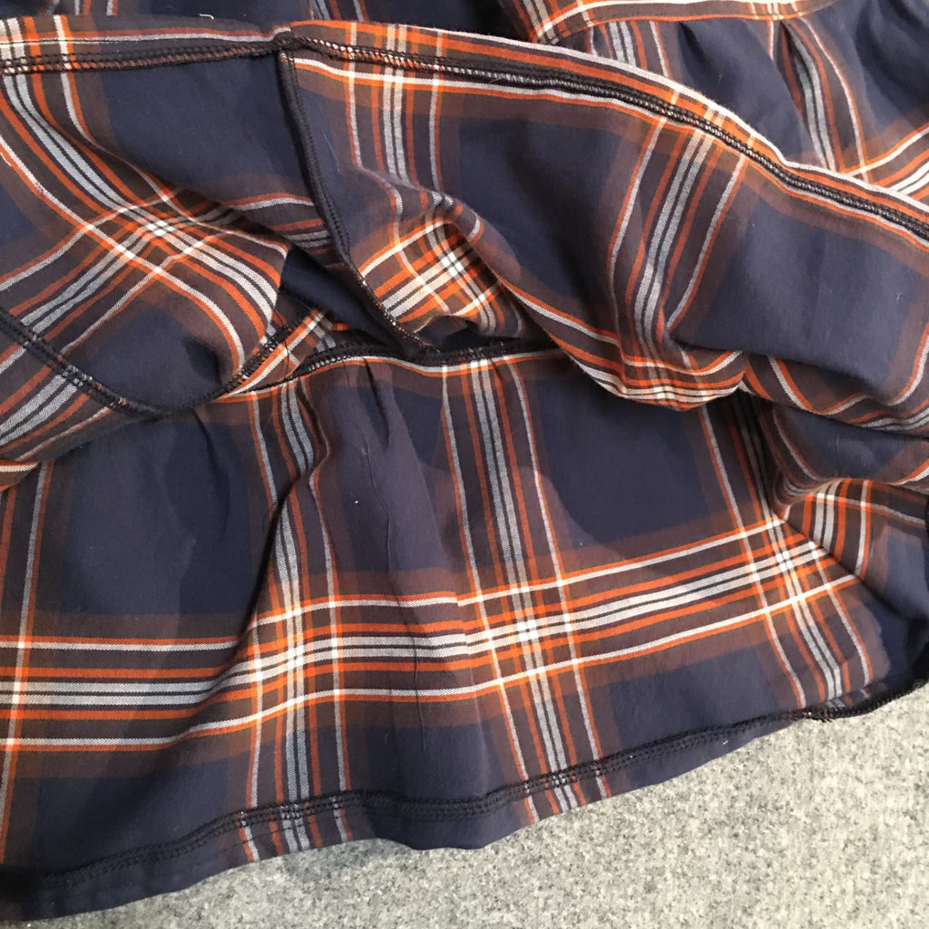 Midi Cotton Plaid Skirt (2-3)