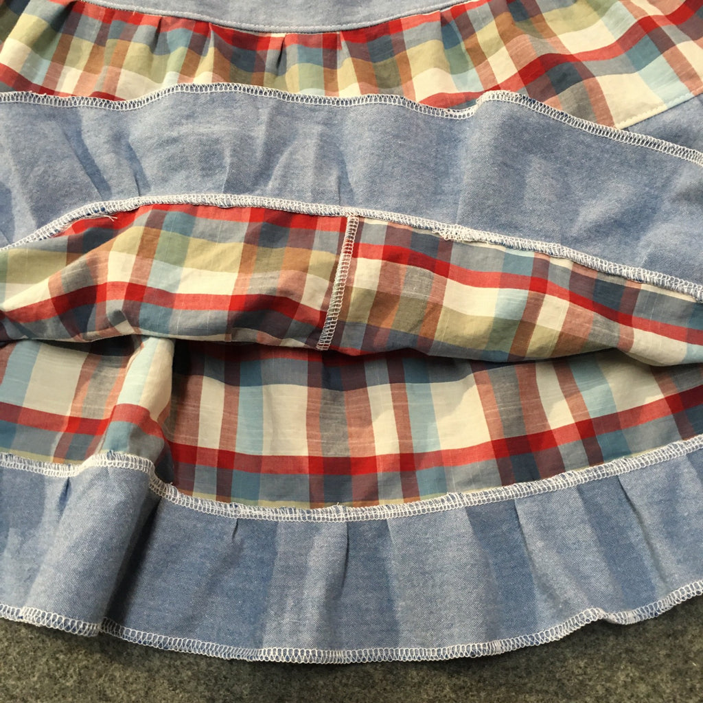 Midi Chambray Patchwork Skirt (2-3)