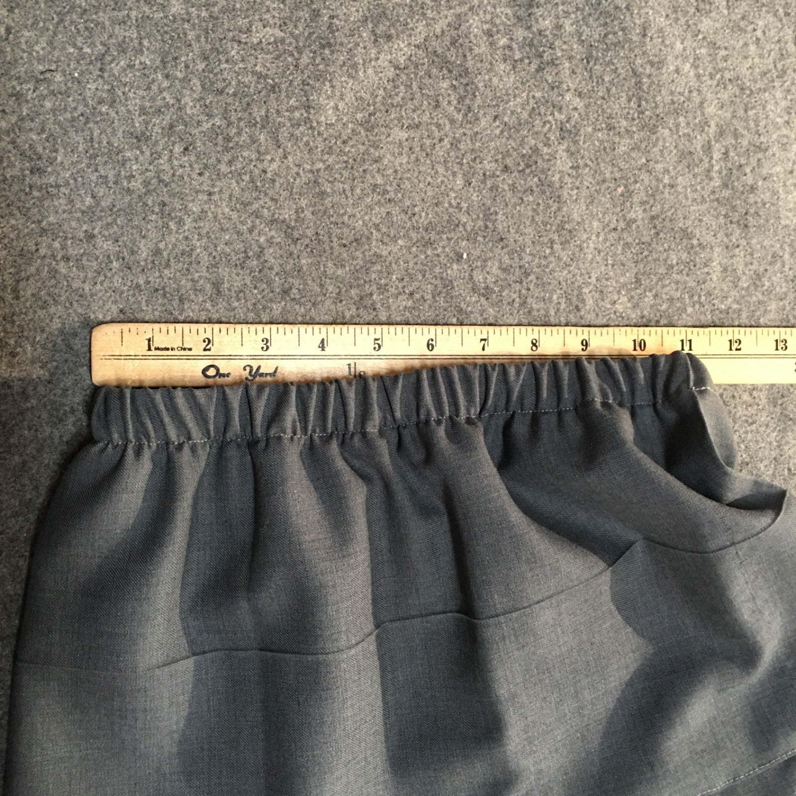 Midi Wool Gray Skirt (10-12)