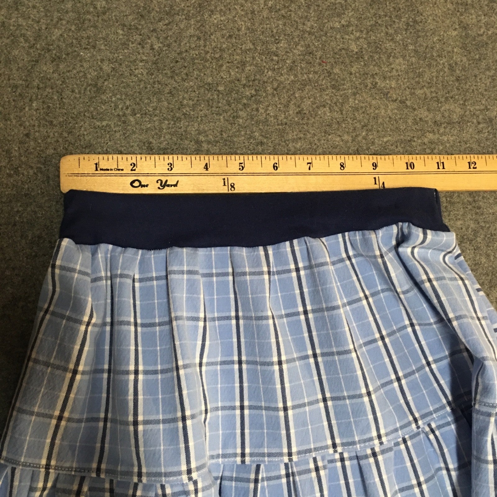 Maxi Cotton Plaid Skirt (7-8)