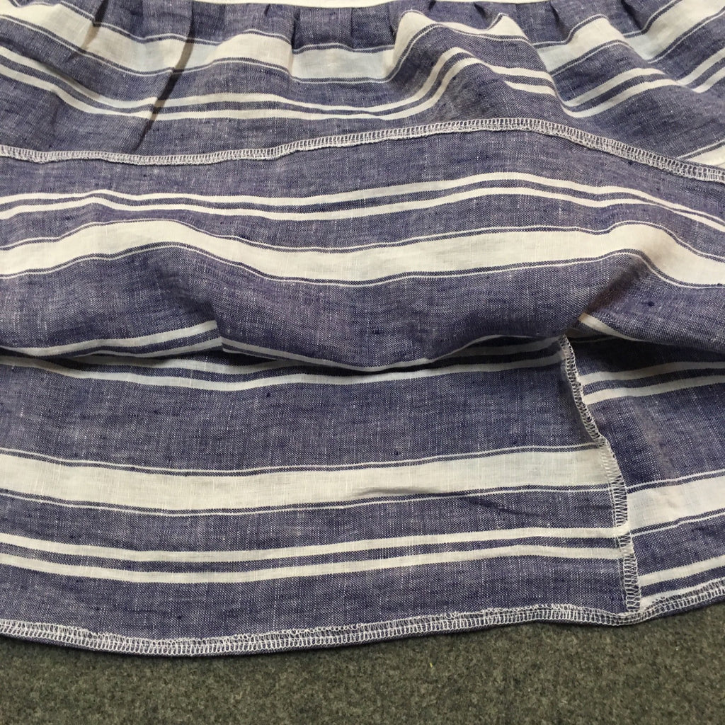 Midi Linen Striped Skirt (8)