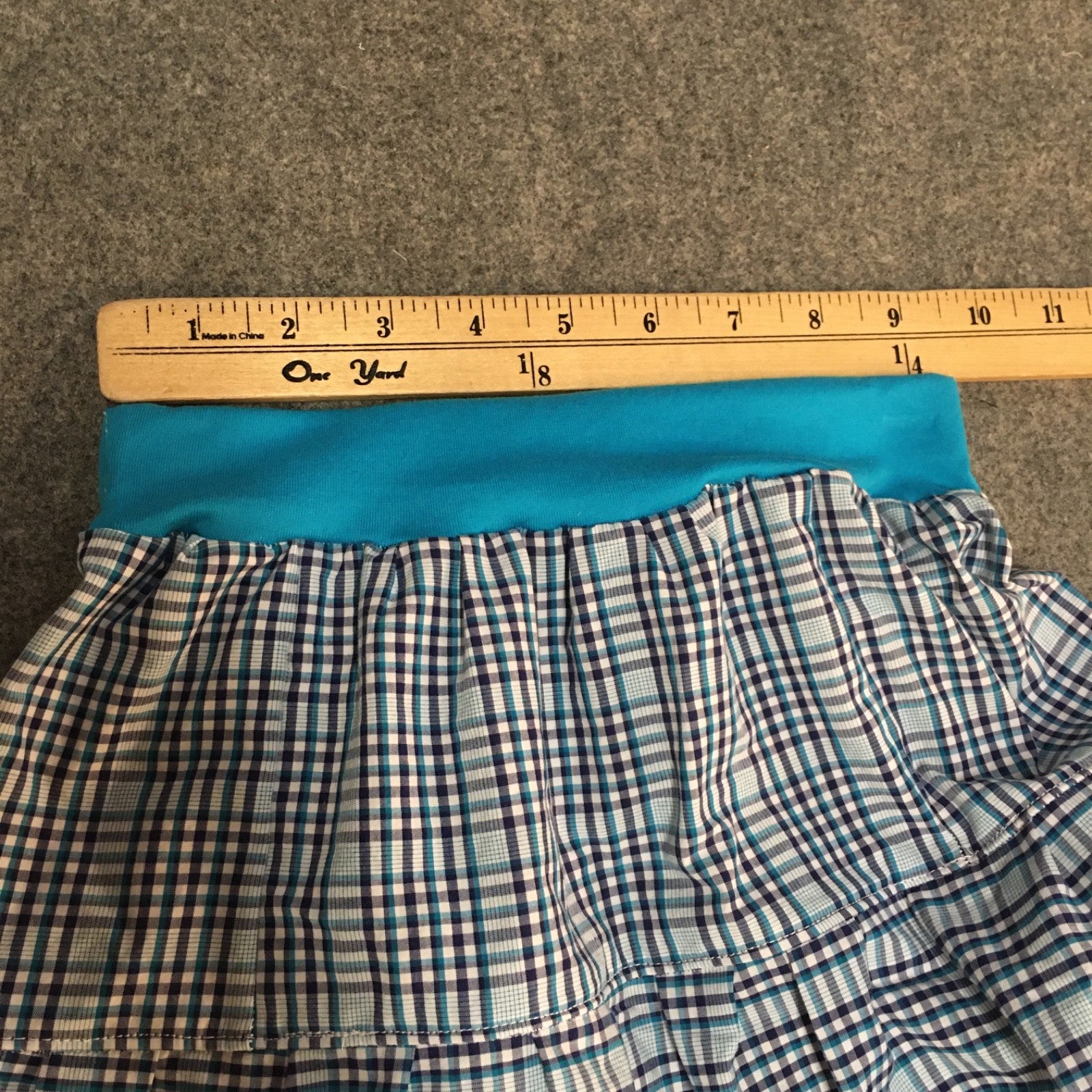 Midi Cotton Plaid Skirt (4)