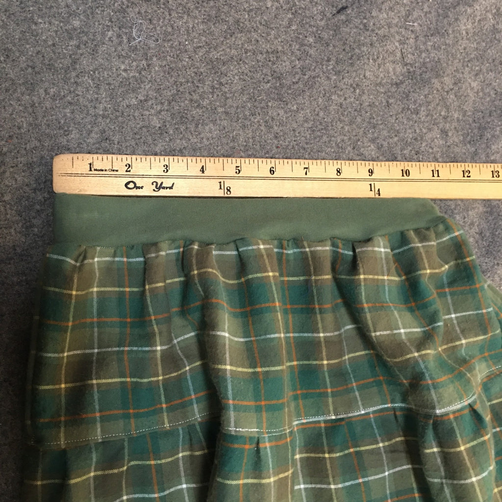 Midi Flannel Plaid Skirt (6)