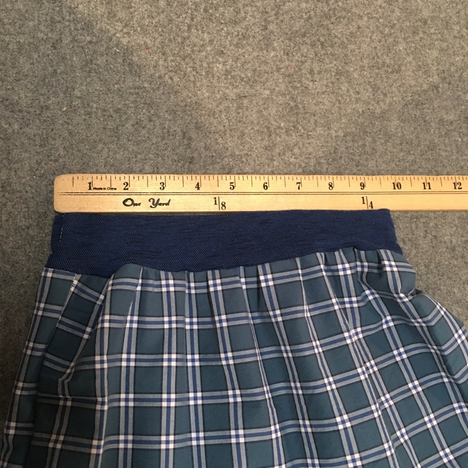 Maxi Cotton Plaid Skirt (4-5)