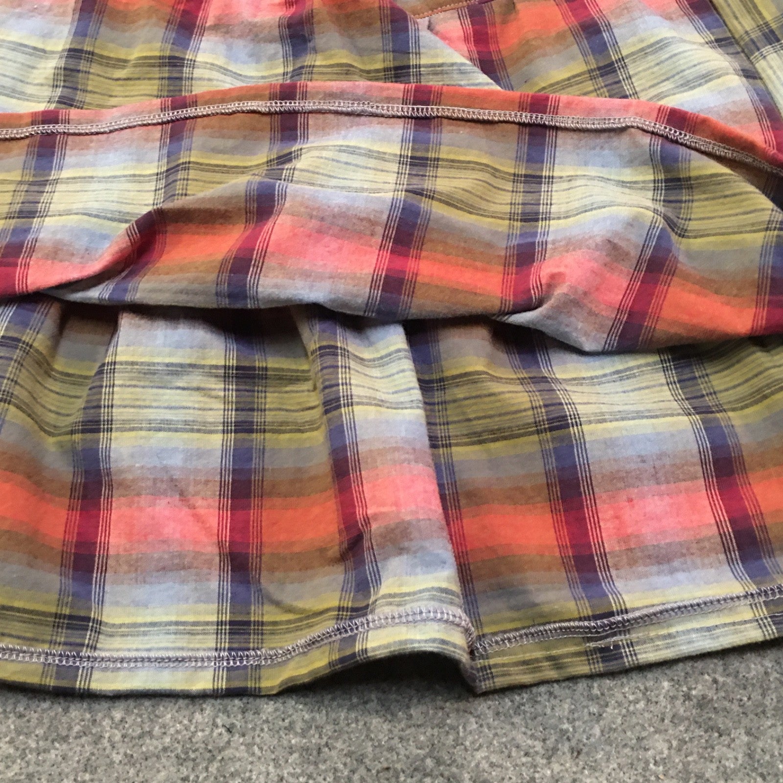 Maxi Cotton Plaid Skirt (5)