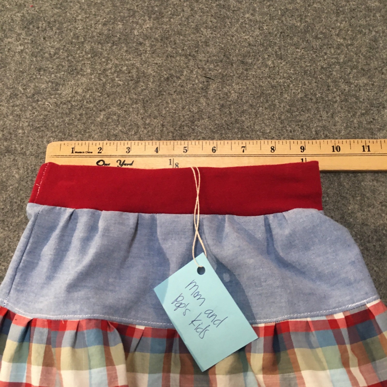 Midi Chambray Patchwork Skirt (2-3)