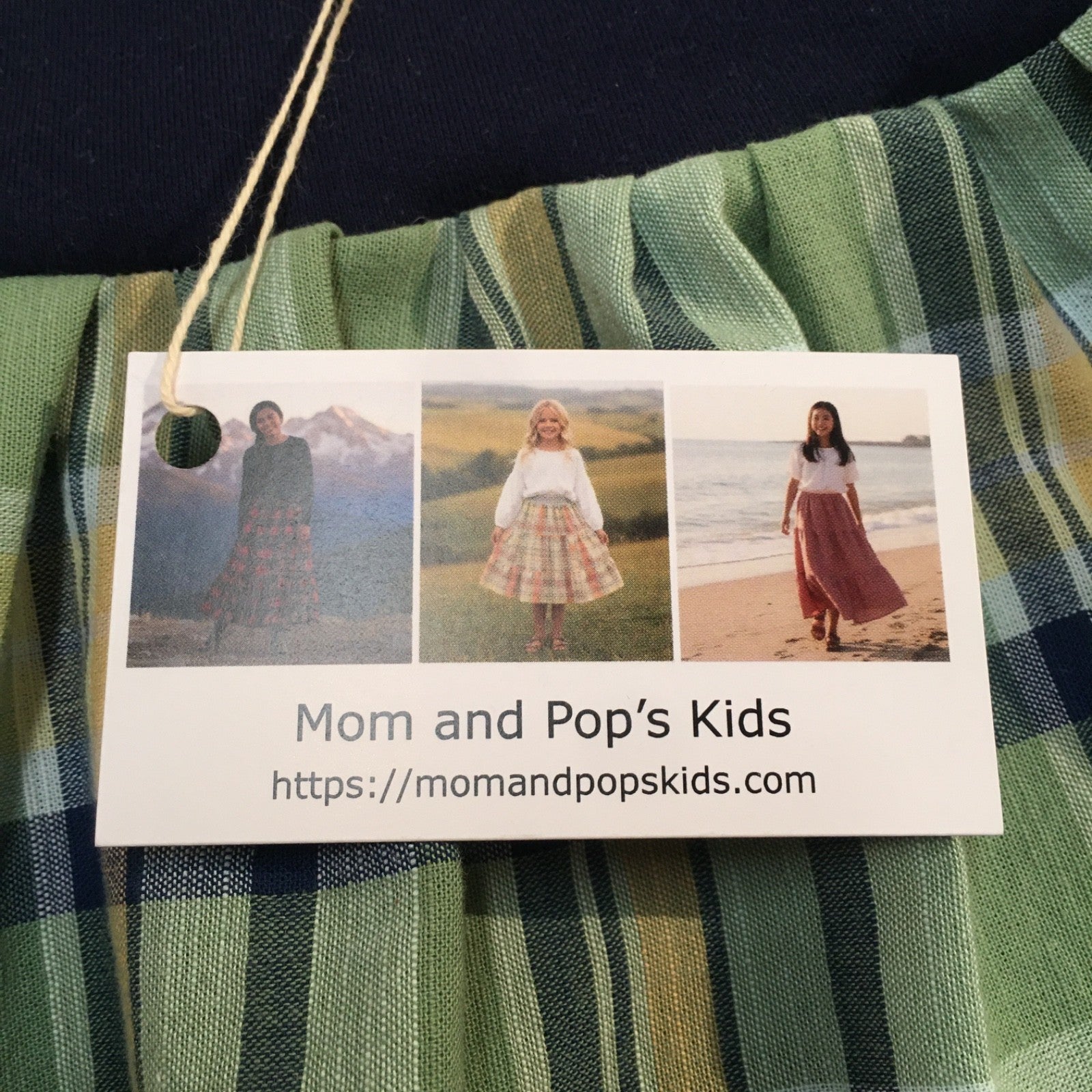 Midi Cotton Plaid Skirt (3-4)