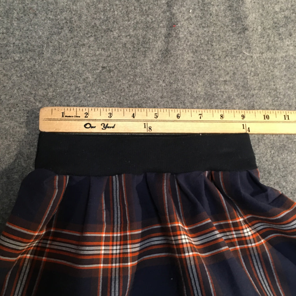 Midi Cotton Plaid Skirt (2-3)