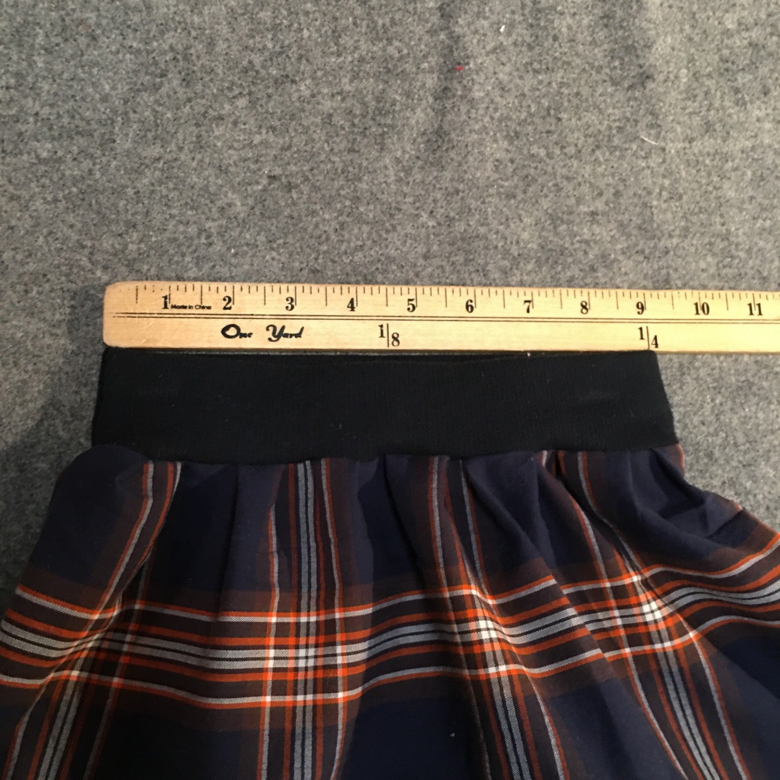 Midi Cotton Plaid Skirt (2-3)