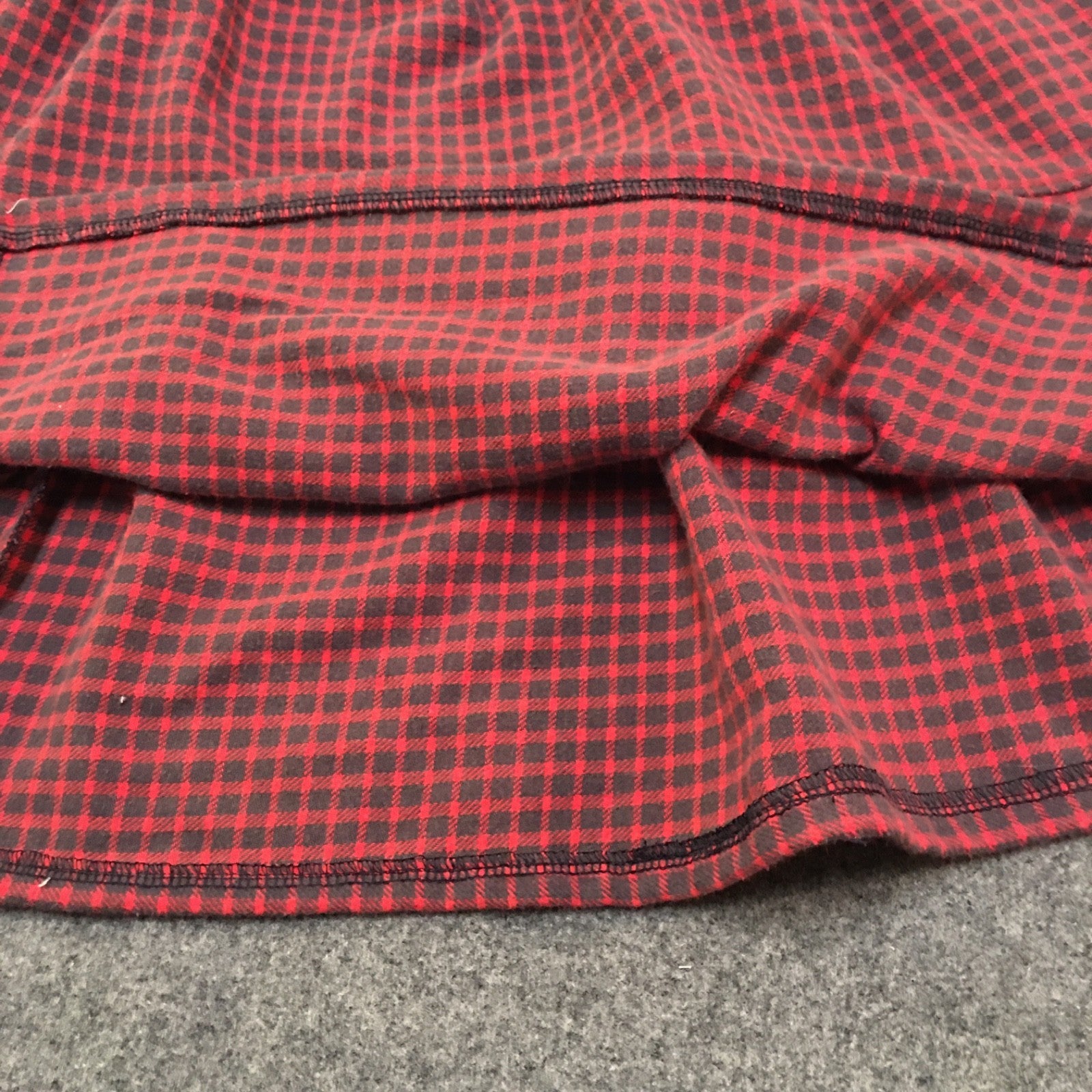 Midi Flannel Checkered Skirt (5)