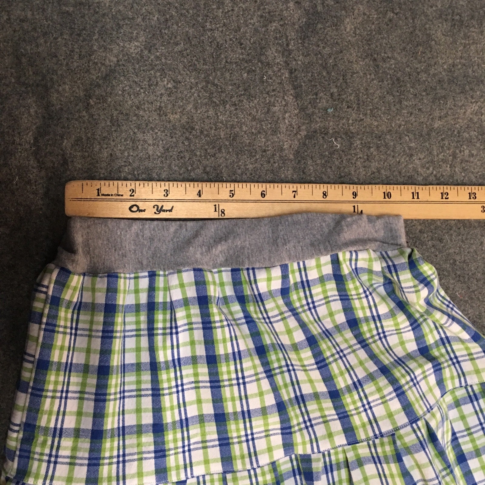 Midi Cotton Plaid Skirt (6-7)