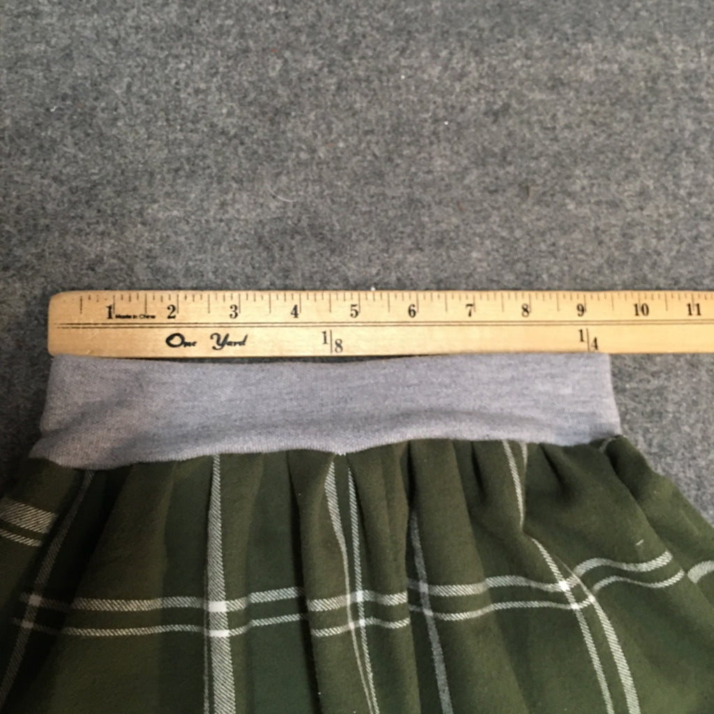Midi Flannel Plaid Skirt (2-3)
