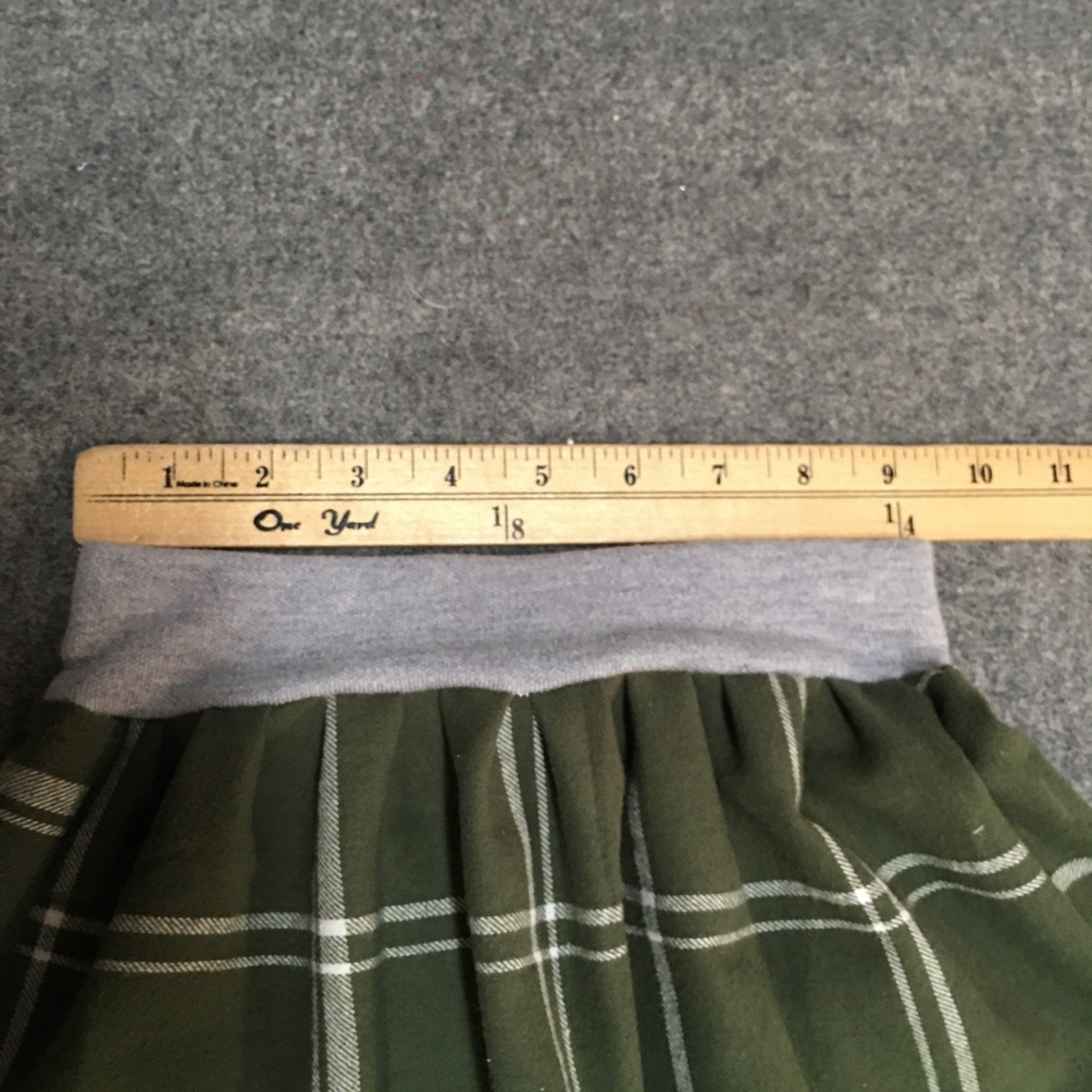 Midi Flannel Plaid Skirt (2-3)