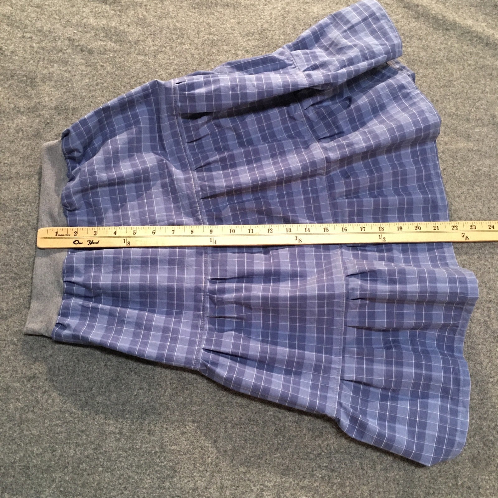Midi Cotton Plaid Skirt (6)