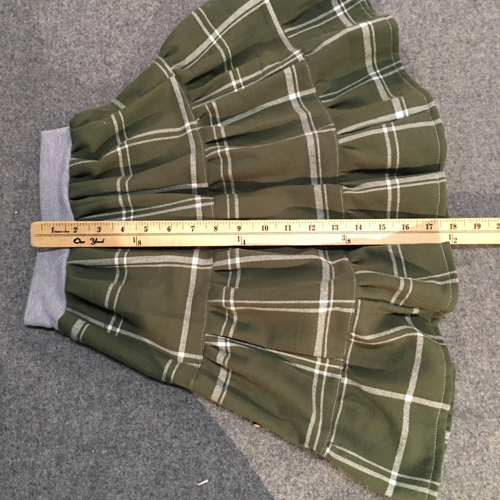 Midi Flannel Plaid Skirt (2-3)