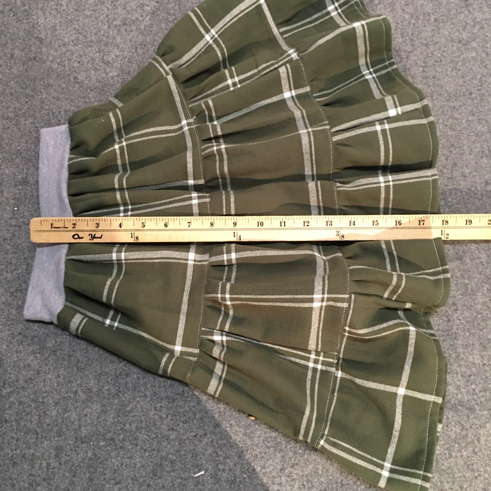 Midi Flannel Plaid Skirt (2-3)
