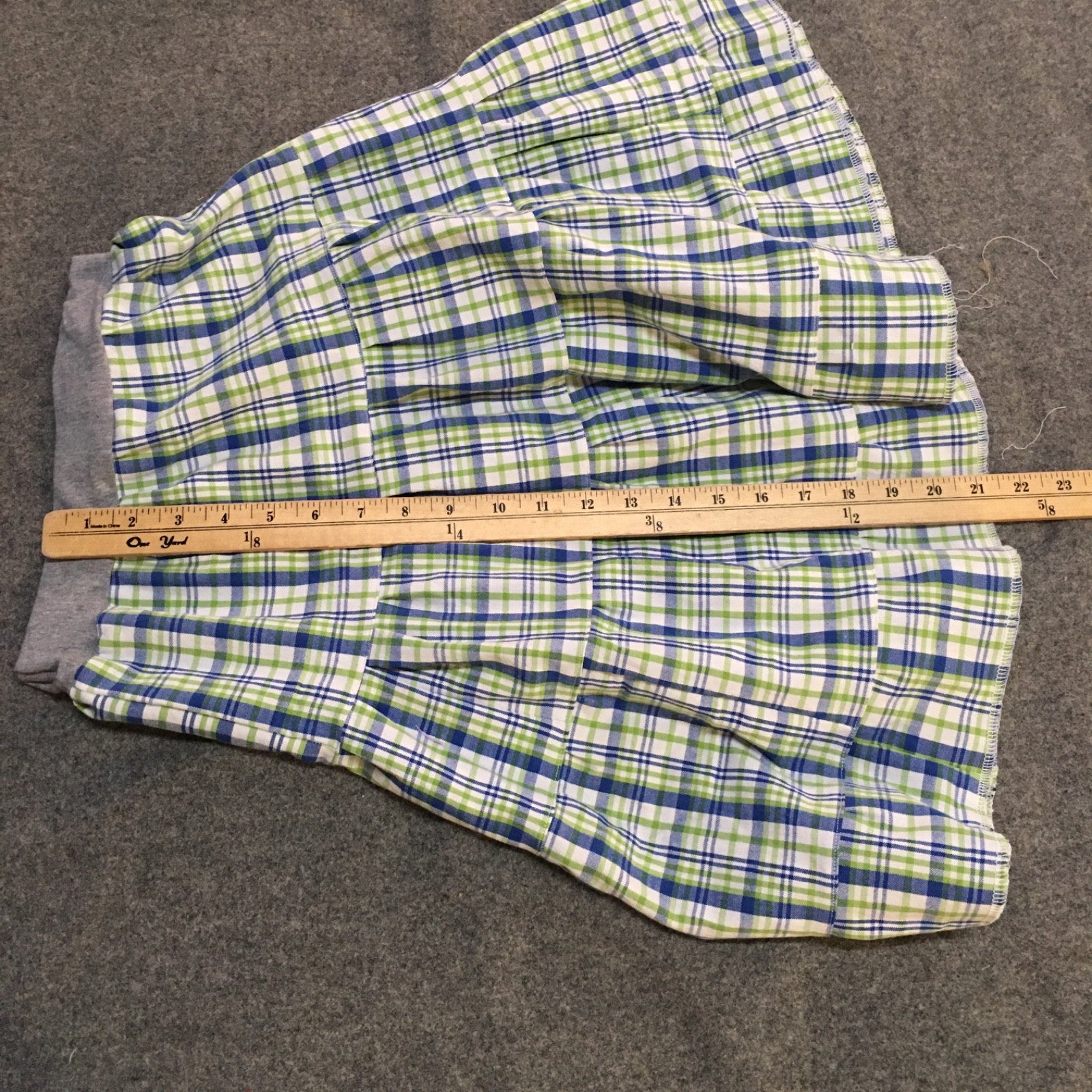 Midi Cotton Plaid Skirt (6-7)
