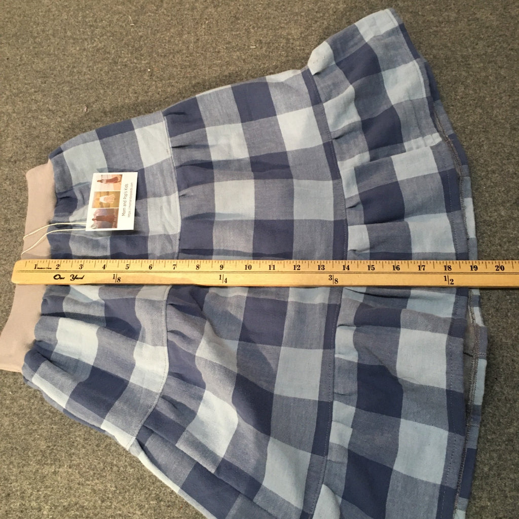 Midi Flannel Checkered Skirt (4)
