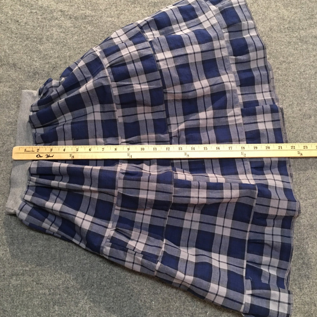 Midi Cotton Plaid Skirt (6)