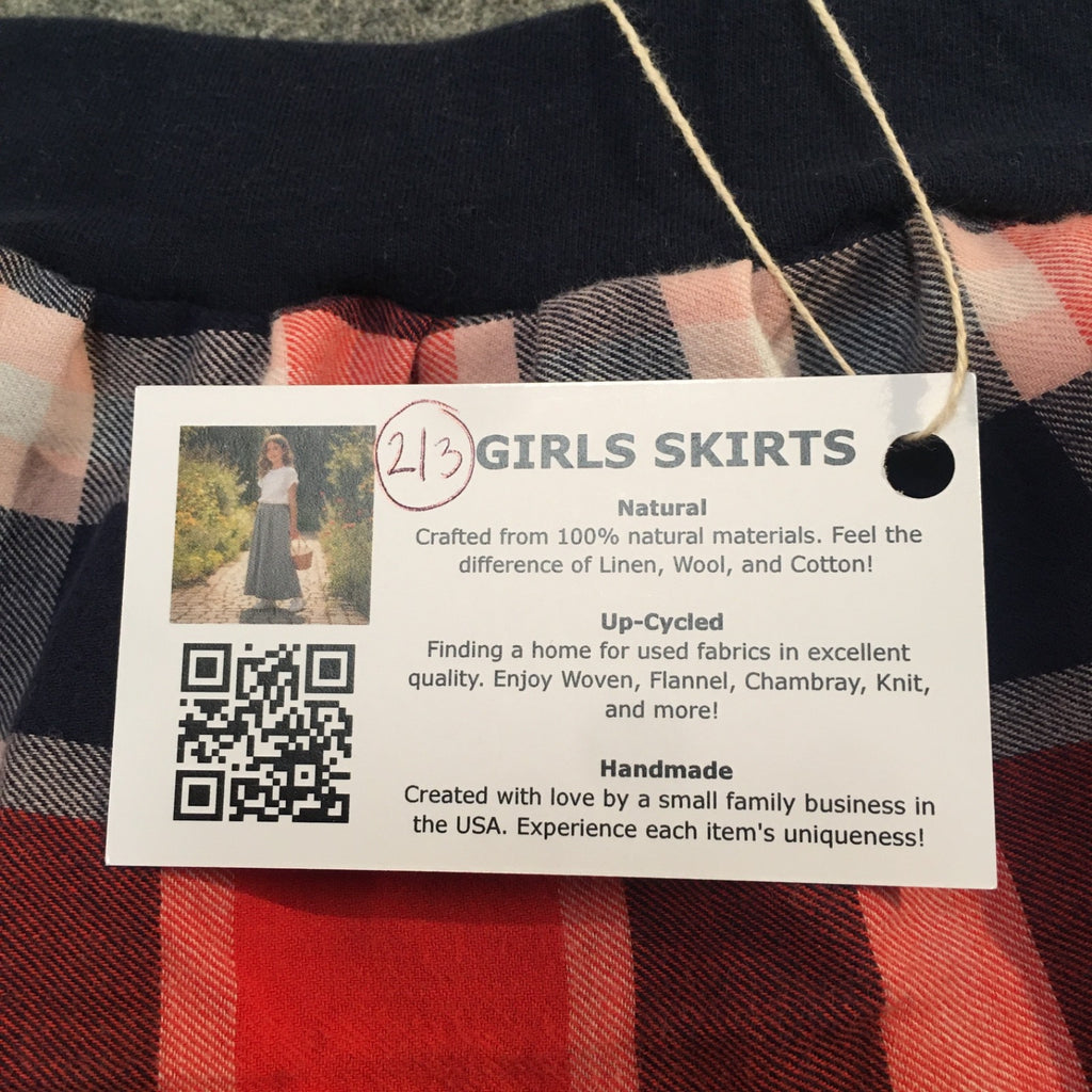 Midi Flannel Plaid Skirt (2-3)