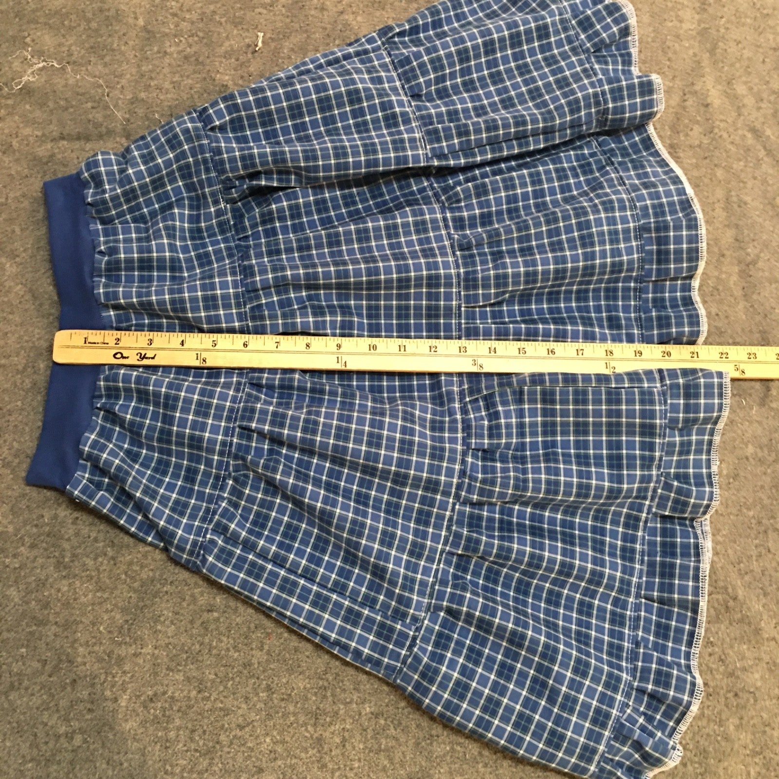 Midi Cotton Plaid Skirt (6-7)