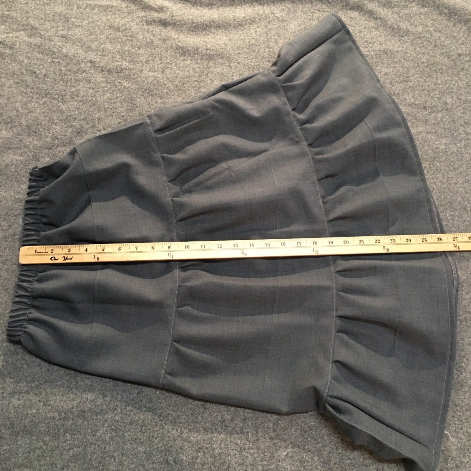 Midi Wool Gray Skirt (10-12)