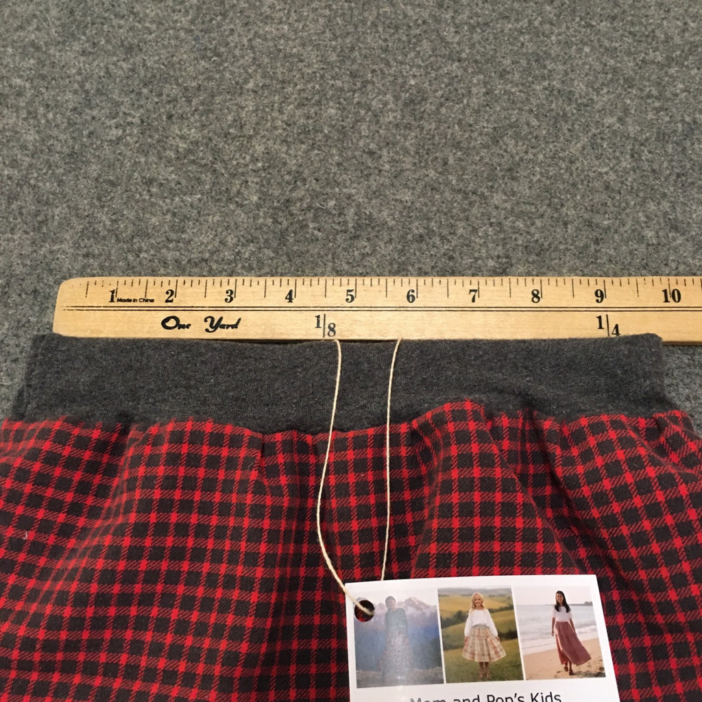 Midi Flannel Checkered Skirt (5)