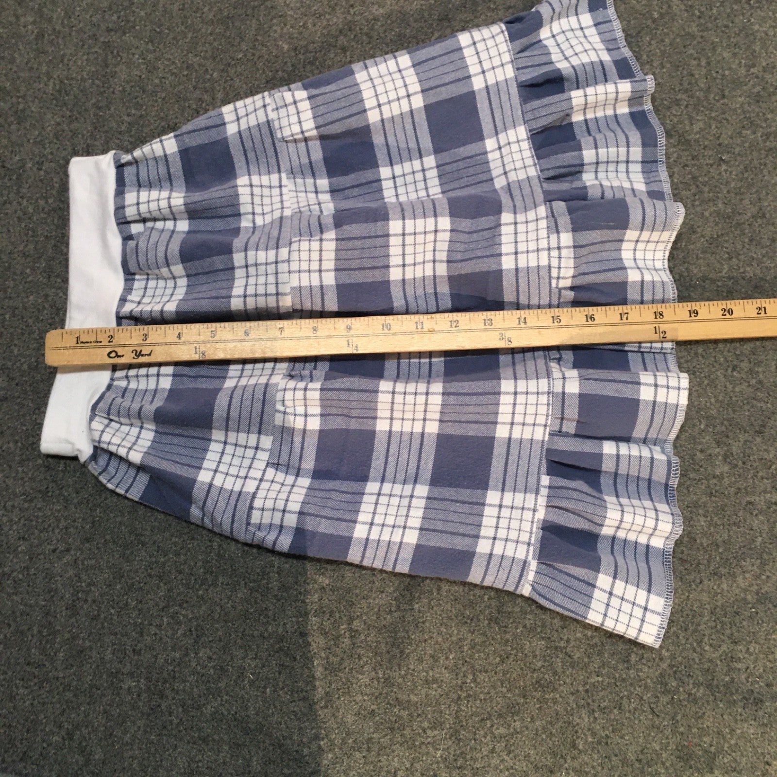 Midi Flannel Plaid Skirt (2-3)