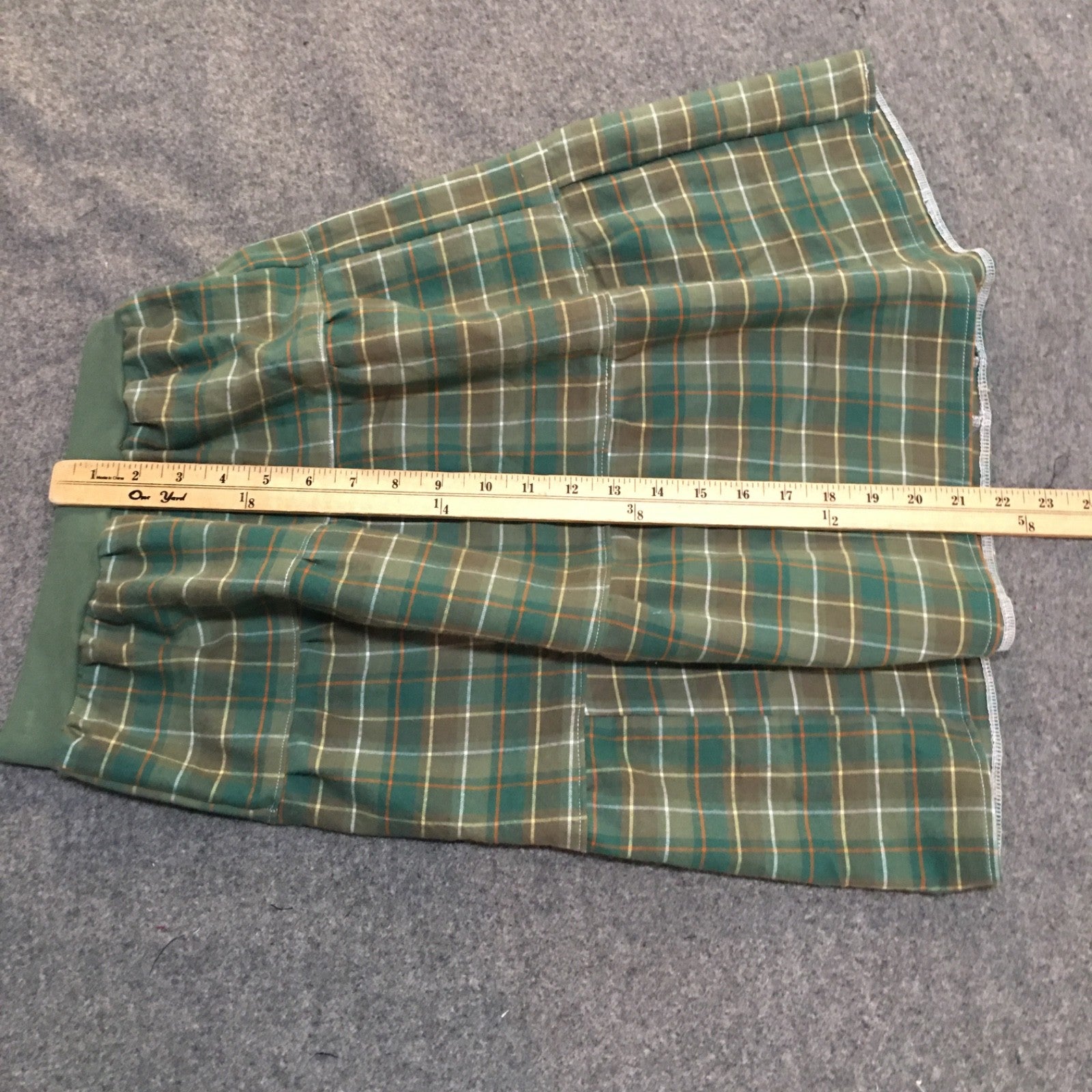 Midi Flannel Plaid Skirt (6)