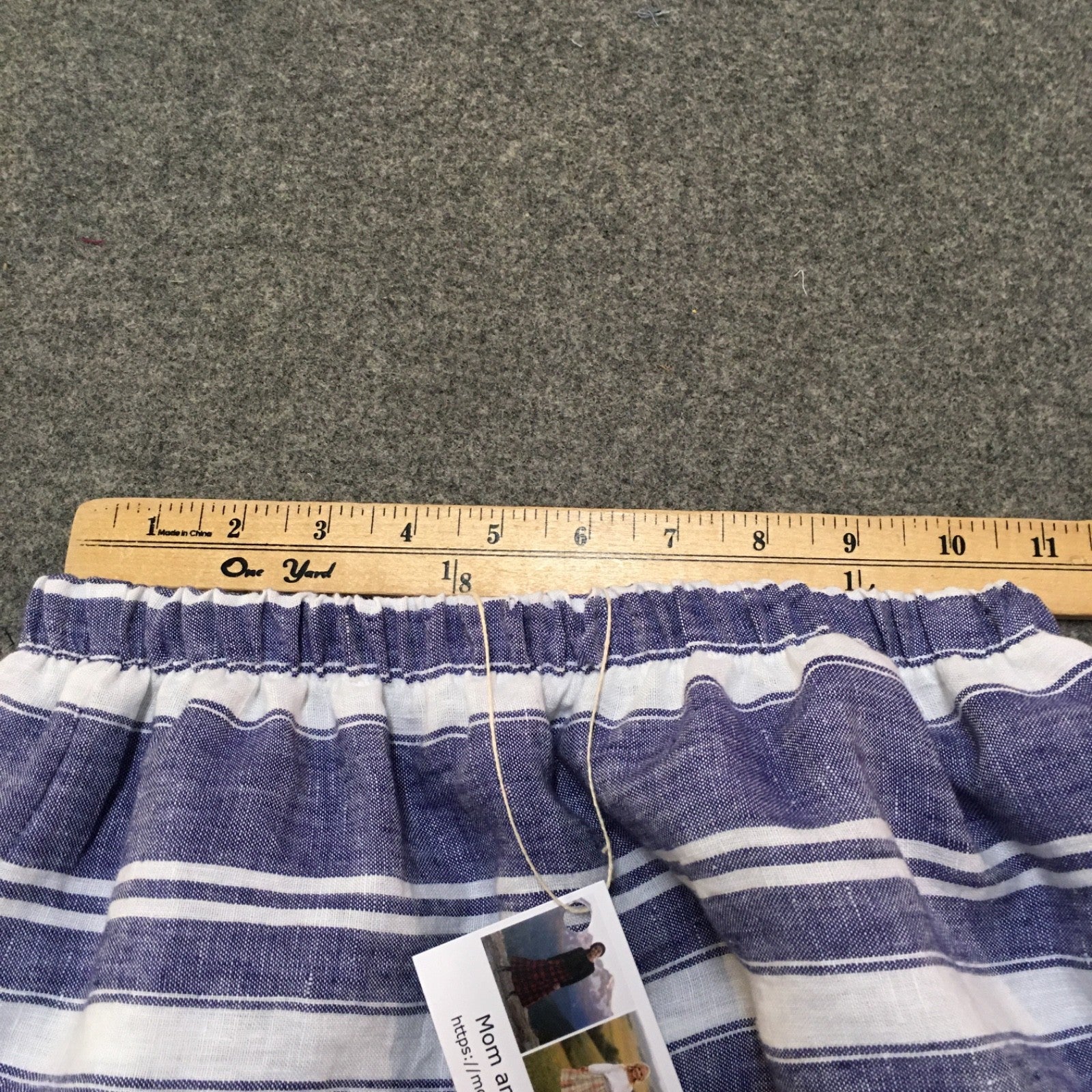 Midi Linen Striped Skirt (8)