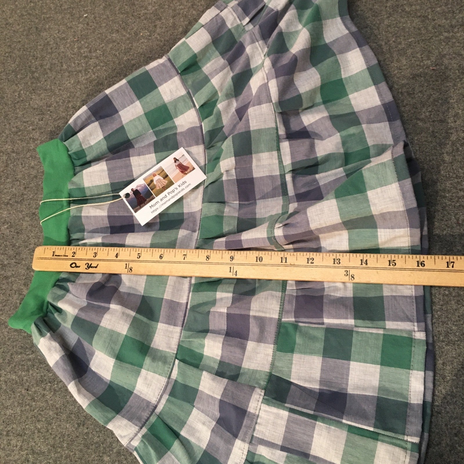 Midi Cotton Checkered Skirt (2-3)