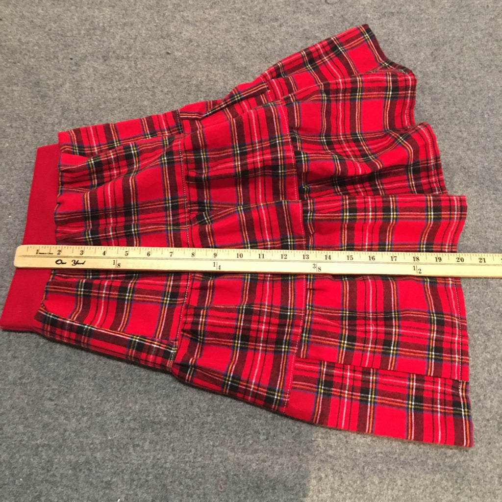 Midi Flannel Plaid Skirt (4)