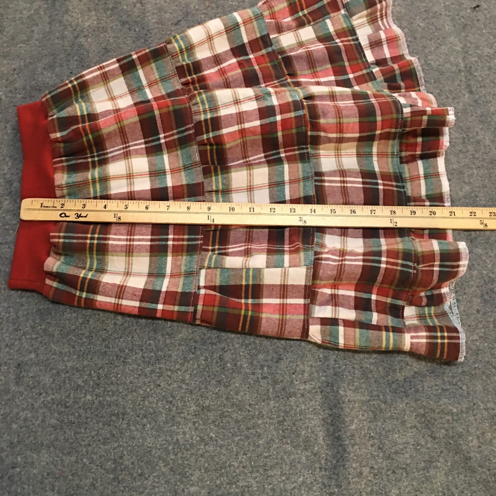 Maxi Flannel Plaid Skirt (5)