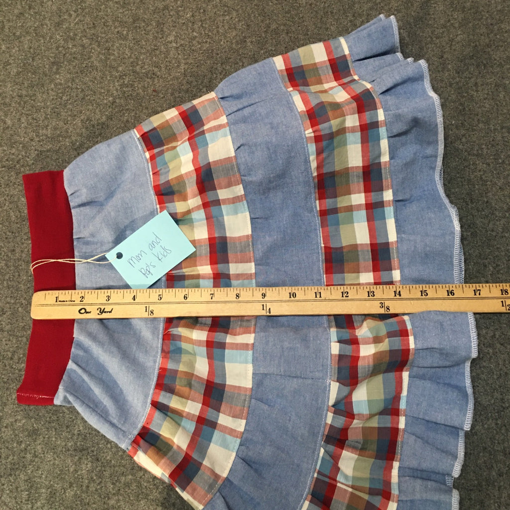 Midi Chambray Patchwork Skirt (2-3)