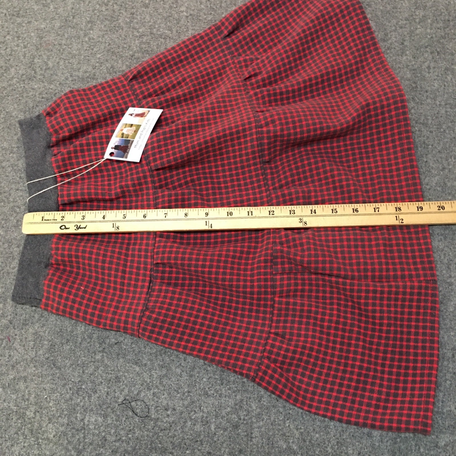 Midi Flannel Checkered Skirt (5)