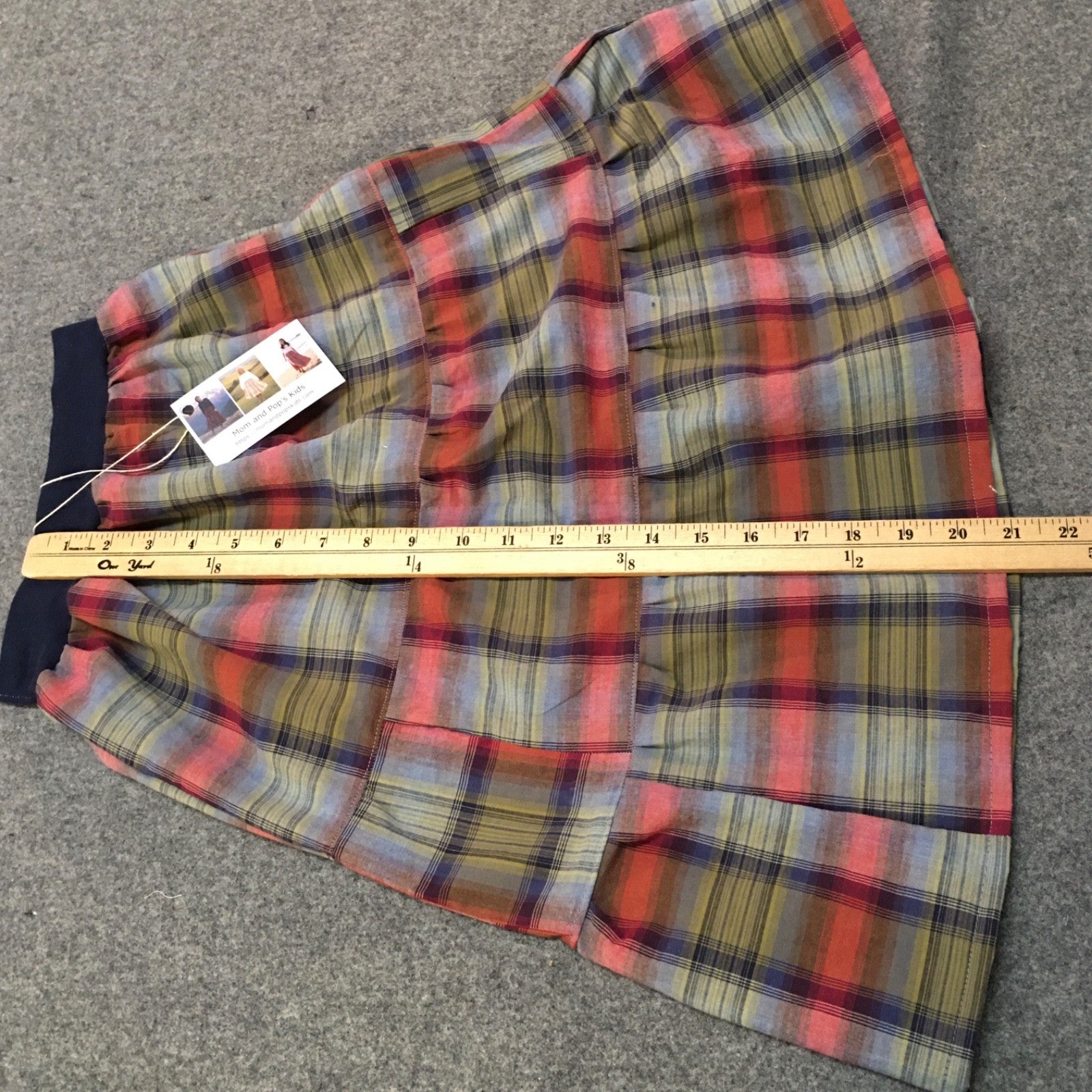 Maxi Cotton Plaid Skirt (5)
