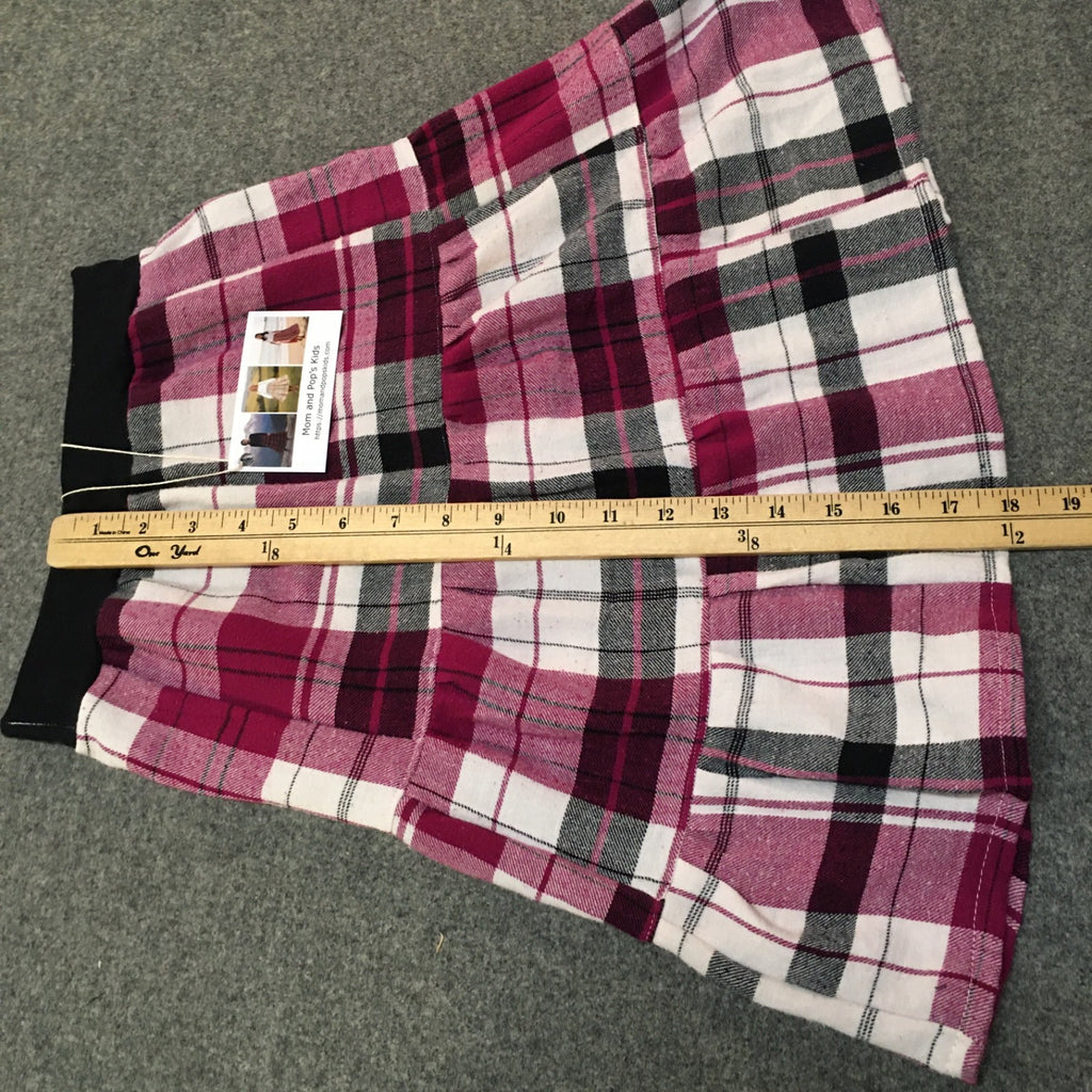 Midi Flannel Plaid Skirt (4)