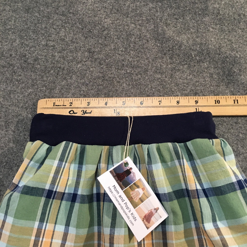 Midi Cotton Plaid Skirt (3-4)