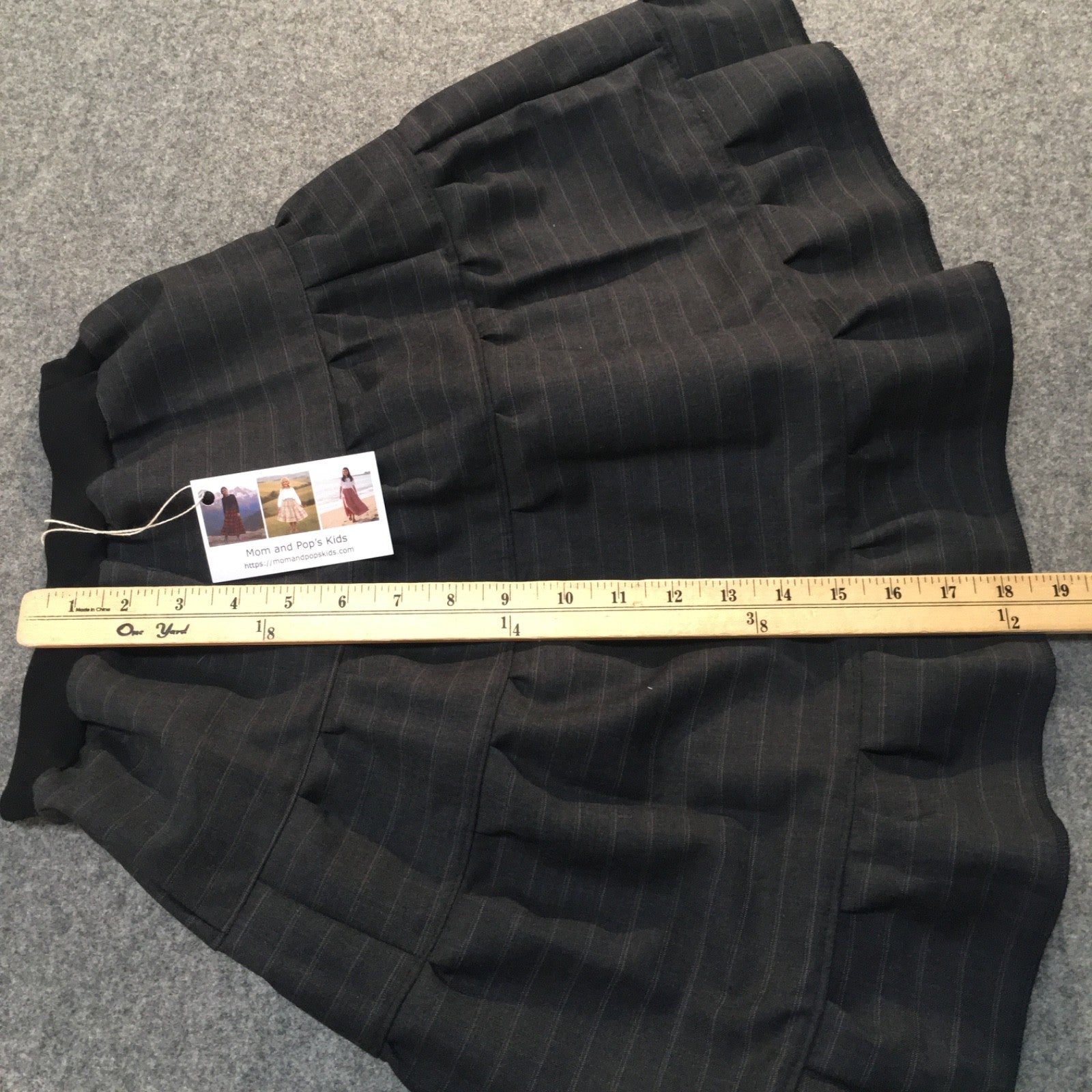 Midi Wool Striped Skirt (4)