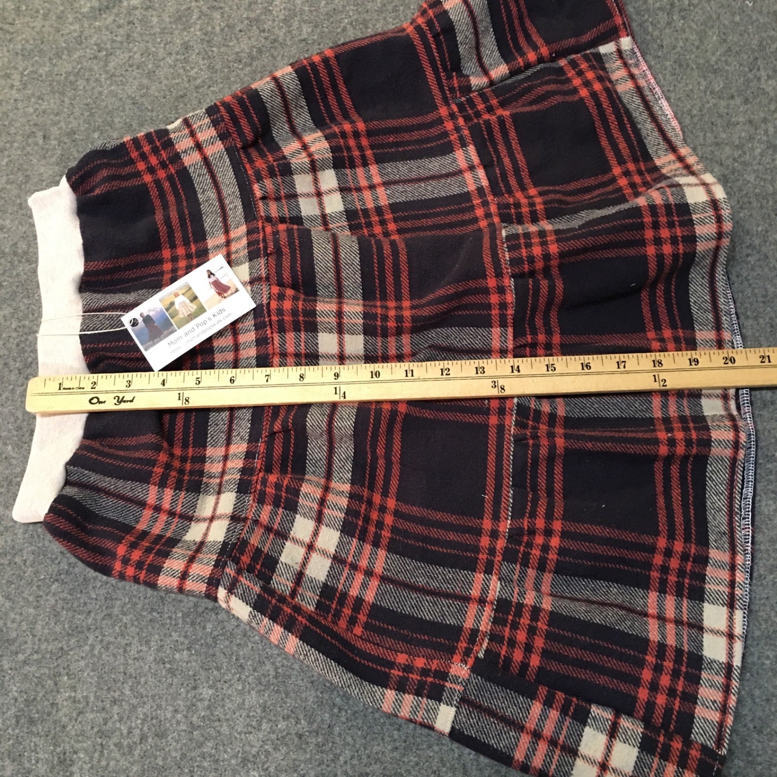 Midi Flannel Plaid Skirt (6)
