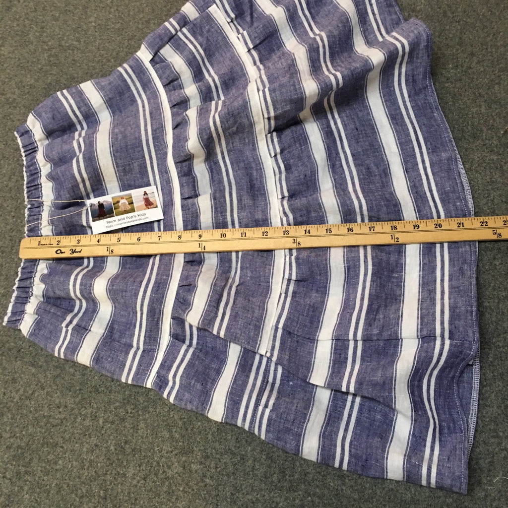 Midi Linen Striped Skirt (8)