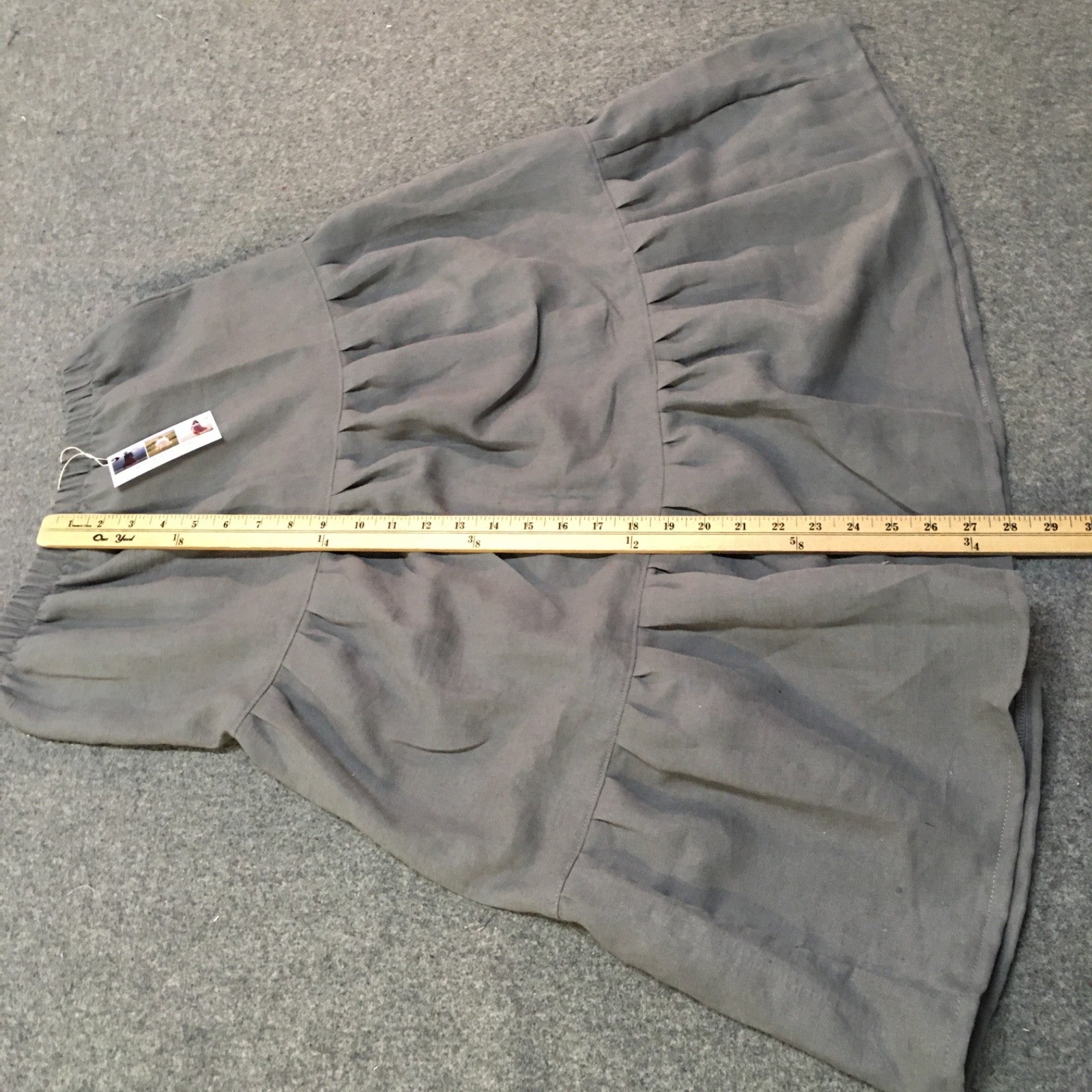 Maxi Linen Gray Skirt (14-16)
