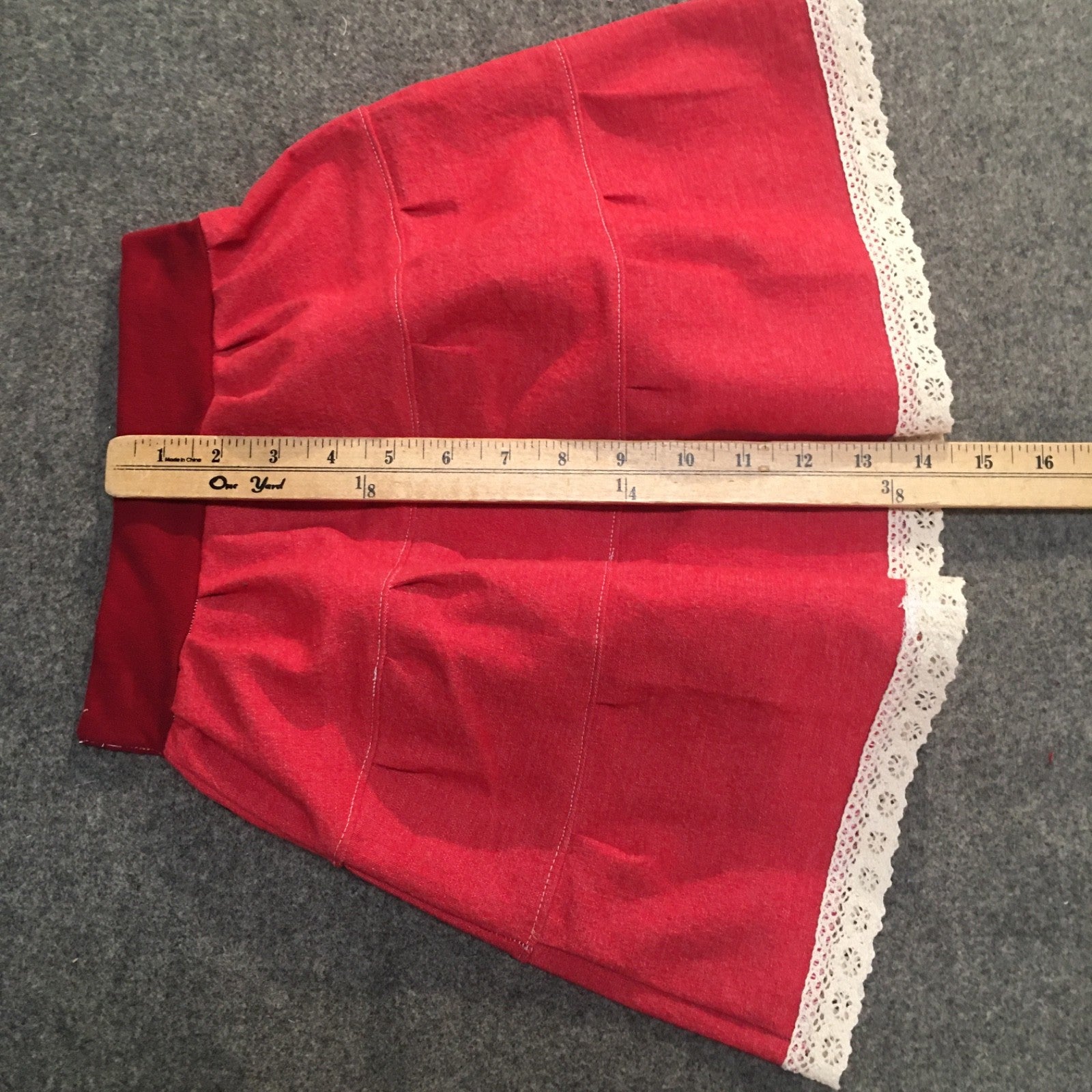 Midi Denim Red Skirt (2-3)