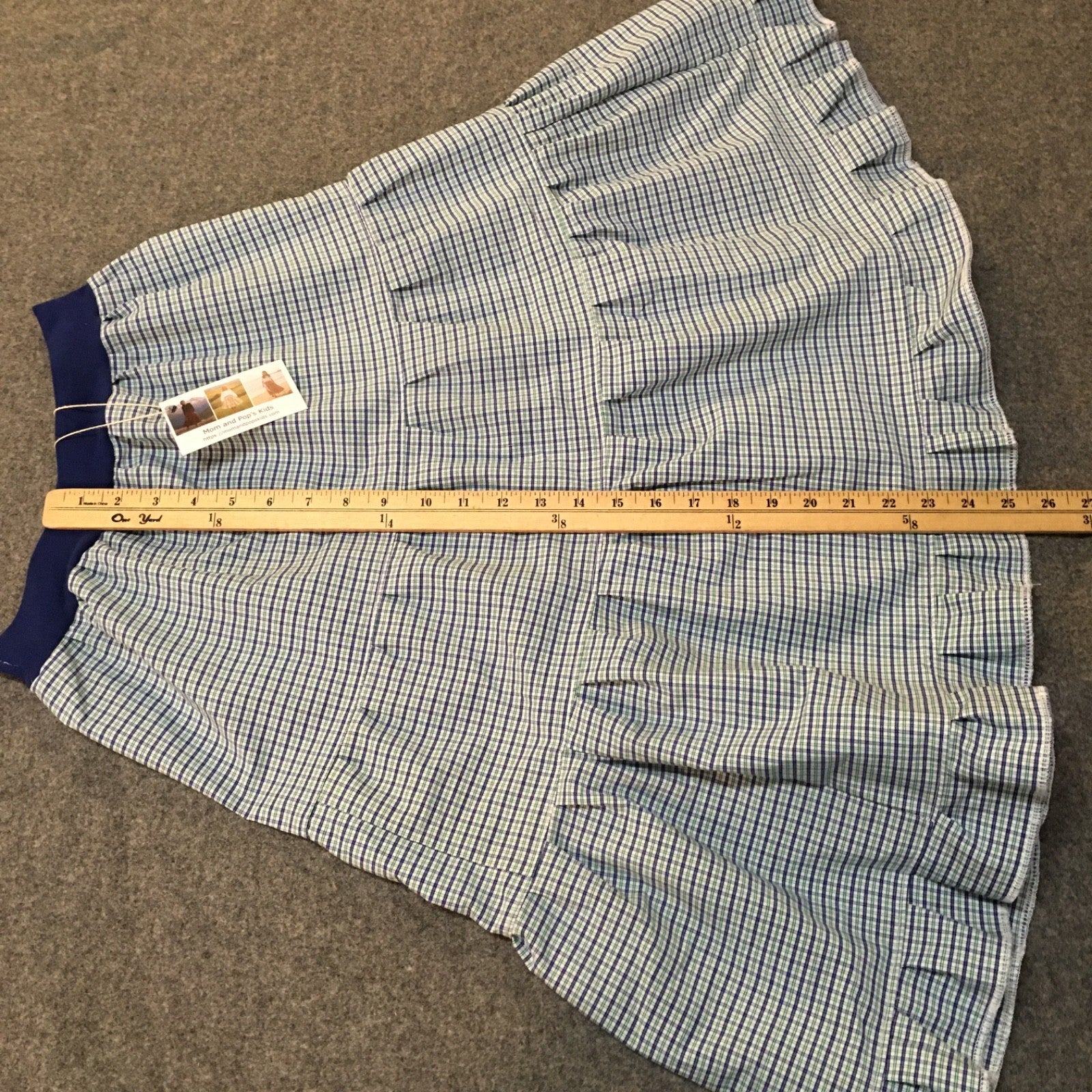 Midi Cotton Plaid Skirt (10-12)