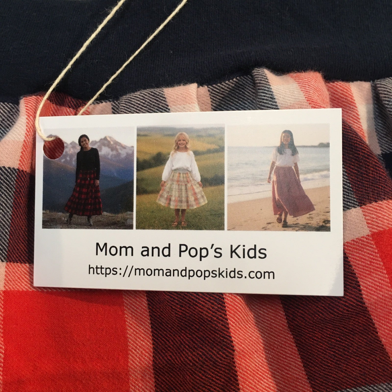 Midi Flannel Plaid Skirt (2-3)